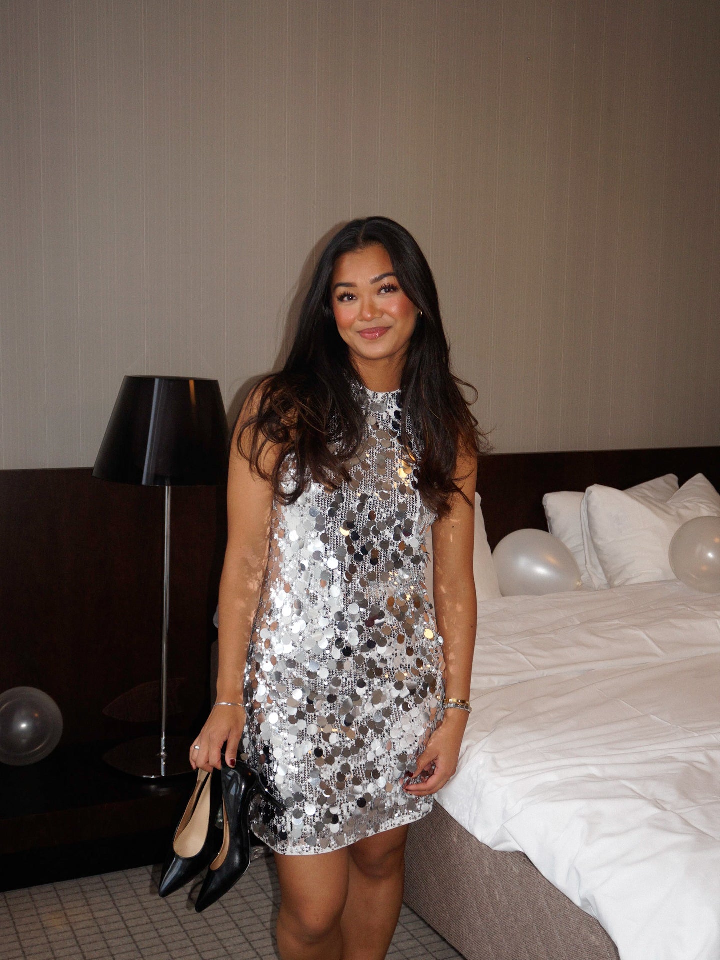 JDYCLAIRE Short Dress - Sølvfarget